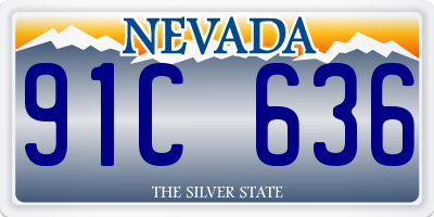 NV license plate 91C636