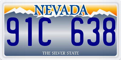 NV license plate 91C638