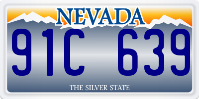 NV license plate 91C639