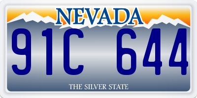 NV license plate 91C644