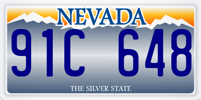 NV license plate 91C648