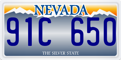 NV license plate 91C650