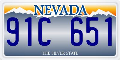 NV license plate 91C651