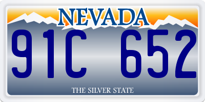 NV license plate 91C652