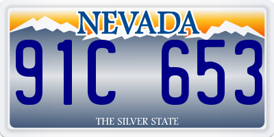 NV license plate 91C653