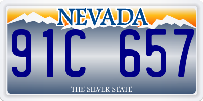 NV license plate 91C657