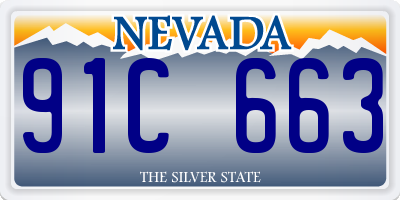 NV license plate 91C663