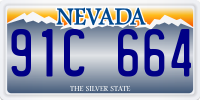NV license plate 91C664