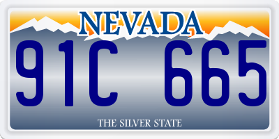 NV license plate 91C665