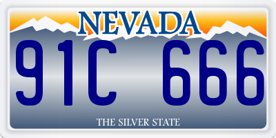 NV license plate 91C666