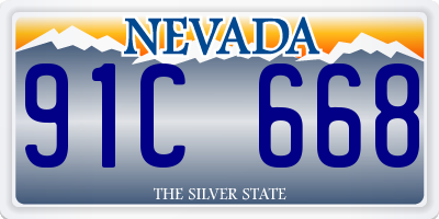 NV license plate 91C668