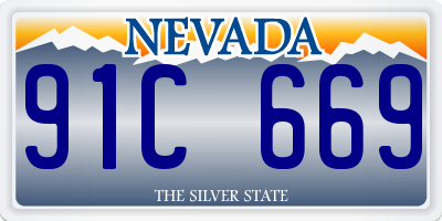 NV license plate 91C669