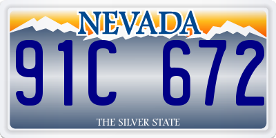 NV license plate 91C672