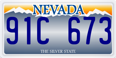 NV license plate 91C673