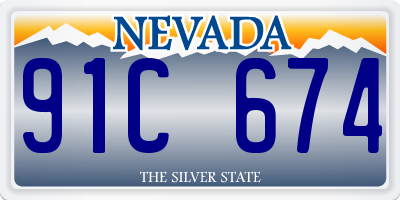 NV license plate 91C674