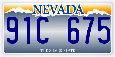 NV license plate 91C675