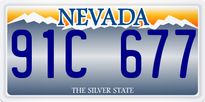 NV license plate 91C677