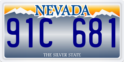 NV license plate 91C681