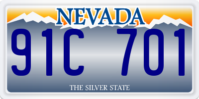 NV license plate 91C701