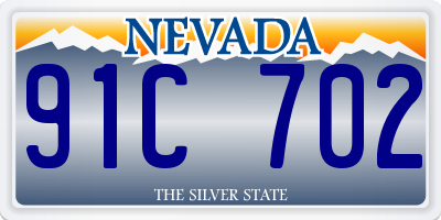 NV license plate 91C702