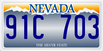 NV license plate 91C703