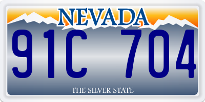 NV license plate 91C704