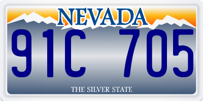 NV license plate 91C705