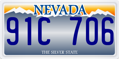 NV license plate 91C706
