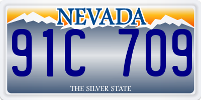 NV license plate 91C709