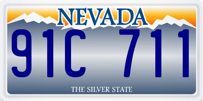 NV license plate 91C711