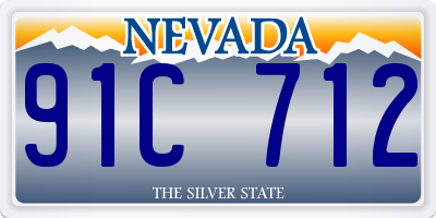 NV license plate 91C712