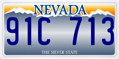 NV license plate 91C713