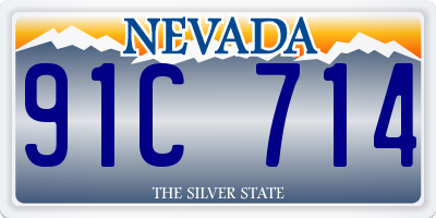 NV license plate 91C714