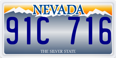 NV license plate 91C716