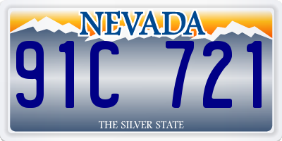 NV license plate 91C721