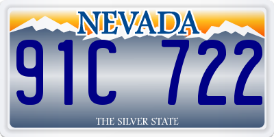 NV license plate 91C722