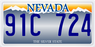 NV license plate 91C724