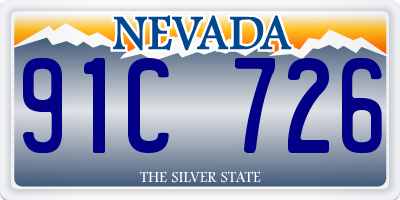 NV license plate 91C726