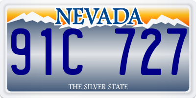 NV license plate 91C727