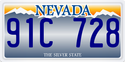 NV license plate 91C728