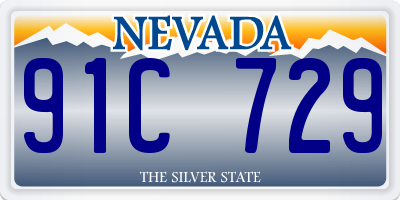 NV license plate 91C729