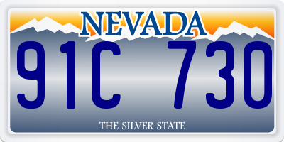 NV license plate 91C730