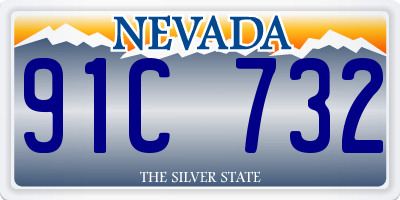 NV license plate 91C732