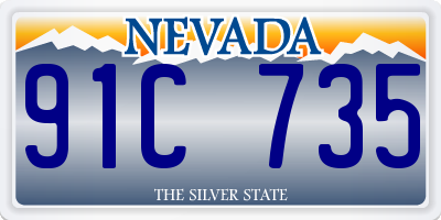 NV license plate 91C735