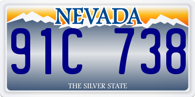 NV license plate 91C738