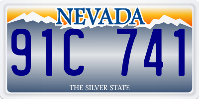 NV license plate 91C741