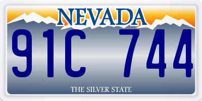 NV license plate 91C744