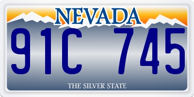 NV license plate 91C745