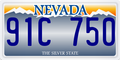 NV license plate 91C750