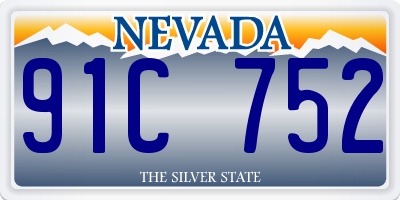 NV license plate 91C752